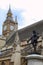 Statue of Oliver Cromwell and Big Ben