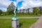 The statue in the ornamental gardens of Rosenborg Castle grounds, Copenhagen, Denmark