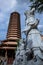 Statue and pagoda