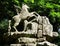 Statue of Pegasus in the forest of Bomarzo. Italy.