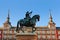 Statue of Philip III on Mayor plaza in Madrid