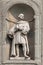 Statue of Pier Capponi in Uffizi Alley in Florence, Italy