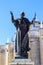 Statue of Pope John Paul II, Joannes Paulus, Almundena Cathedral, Madrid, Spain.