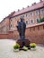 Statue of Pope John Paul II in Krakow Wawel Castle in Cracow