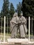 Statue of Pope Paul VI and Patriarch Atenogoras I that is next t