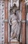 Statue on the Porta della Carta, detail of the Doge Palace, St. Mark Square, Venice