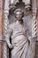 Statue on the Porta della Carta, detail of the Doge Palace, St. Mark Square, Venice