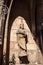 Statue in portal of south door of St. Lorenz cathedral, Nuremberg, Germany