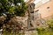 Statue in the public gardens in the hilltop town of Taormina on theisland of Sicily Italy