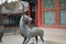 A Statue Of A Qilin Standing Before The Summer Palace In Beijing