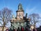 Statue of Queen Victoria in Lancaster England standing above politicians, artists and writers