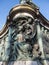 Statue of Queen Victoria in Lancaster England standing above politicians, artists and writers