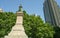 The statue of Queen Victoria before the Quebecor building at Place Victoria downtown Montreal