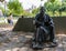 Statue of Rabindranath Tagore at World Literary Giant Square in Luxun Park