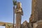 The statue of Ramesses II in the Karnak Temple of Luxor.