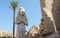 Statue of Ramses II with his daughter Merit-Amon at the Karnak Temple in Luxor