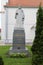 Statue of revivalist Jozef Miloslav Hurban near church in Hlboke village, Slovakia