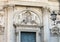 Statue of Saint above the entrance of the Church of Saint Irene, Lecce Italy