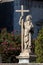 Statue of Saint Agatha holding a book and a cross