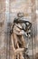 Statue of Saint Christopher on the facade of the Milan Cathedral