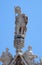 Statue of Saint, detail of the facade of the Saint Mark`s Basilica in Venice