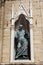 Statue of Saint John the Evangelist in the Tabernacle in the Exterior Perimeter of the Church of Orsanmichele in Florence, Italy