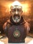 Statue of Saint Padre Pio`s head with