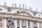 Statue Saint Peter in front of St Peter`s Basilica