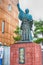 Statue of Sakamoto Ryoma 1836-1867 in Hakodate City, Hokkaido, Japan. He was a Japanese prominent