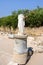 Statue in Salamis ancient city ruins near Famagusta. East coast of Cyprus