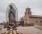 Statue and sanctuary of Guadalupe in Santa Fe, New Mexico, USA