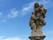 Statue of Santa Anna in the Charle`s bridge of Prague in Czech Republic.