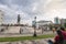 The Statue of the Sentinel of Freedom Lapu Lapu Monument in Rizal Park at the center of the Agrifina Circle, Manila