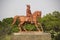 Statue Shivaji Maharaj riding on horse at Pune University campus, Pune, India