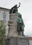 Statue of slovenian poet France Preseren in Ljubljana, Slovenia
