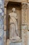 Statue of Sophia on facade of Library of Celsus in Ephesus, Turkey