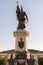 Statue of Spanish conquistador Hernan Cortes in the plaza of the same name in Medellin, Extremadura, Spain.