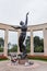 The statue of The Spirit of American Youth Rising from the Waves at Normandy American military cemetery and memorial at Omaha