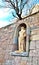 Statue of St. George - a detail of the decoration of the monastery of Santa Maria de Montserrat, Spain