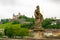 The statue of St Kilian in a the alte Mainbrucke