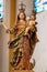 Statue St. Mary and child Jesus in Basilika St. Suitbertus Dusseldorf-Kaiserswerth