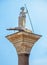 Statue of St Theodore on the Piazza San Marco in Venice