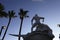 Statue of a surfer in action, Cocoa Beach, Florida