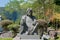 Statue of Taroko people at Taroko National Park Visitor Center in Taroko National Park, Xiulin, Hualien, Taiwan