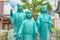 Statue of Three Sisters at Shibata Shrine in Fukui City, Fukui Prefecture, Japan. a famous historic