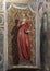 Statue titled \'Virgin Annunciate\' by Jacopo della Quercia in the Colegiata di Santa Maria Assunta in San Gimignano.