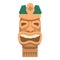 Statue totem altar icon cartoon vector. Maya ancient