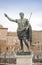 Statue of Trajan emperor in Rome city