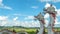 Statue of twin dragon with beautiful sky as the background in Pulau Kumala, Indonesia