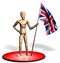 Statue of UK flag